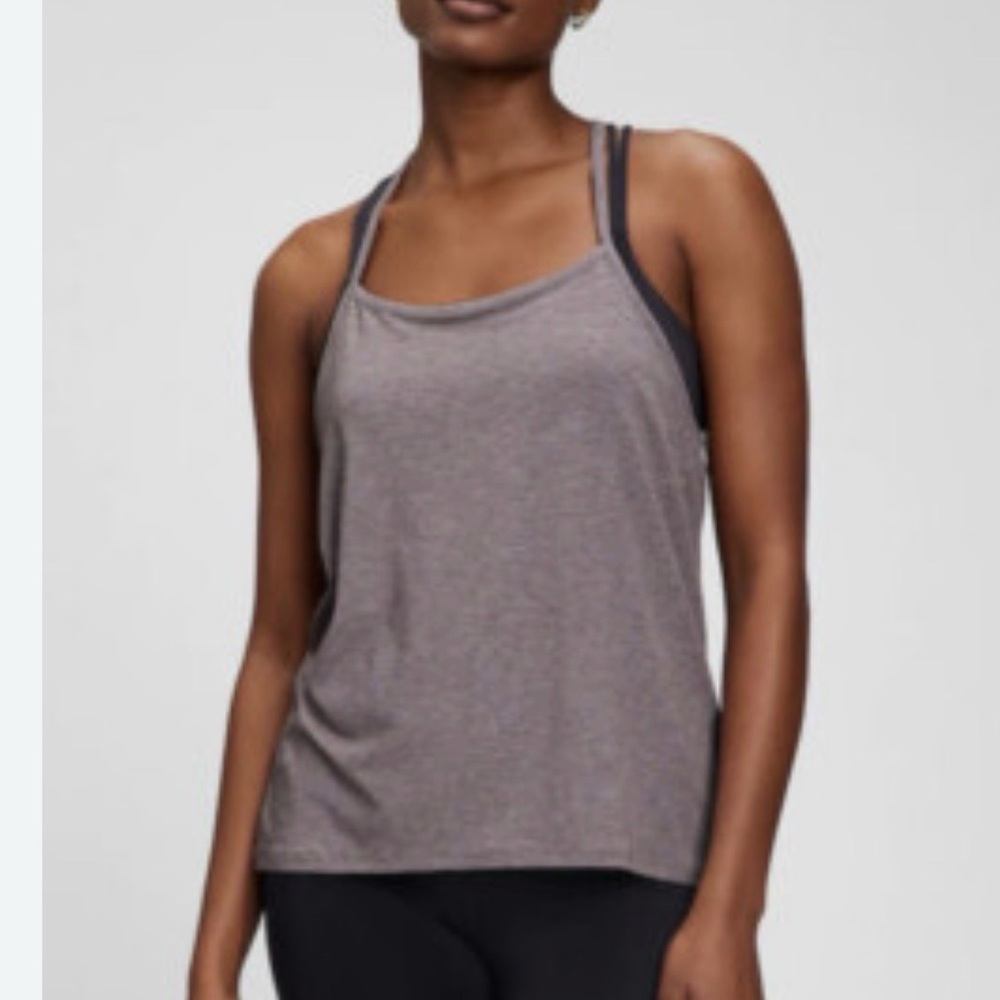 NWT Gapfit racer back strappy tank in XL Tall in black or mauve - Picture 2 of 11